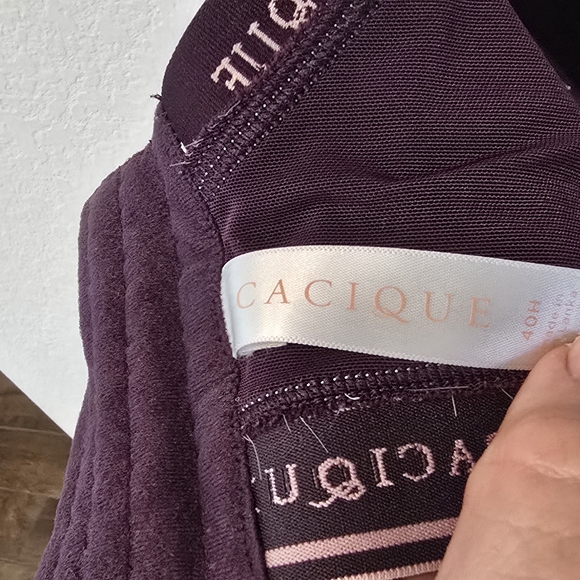 Cacique Purple T-Shirt Bra with Molded Cups and Adjustable Straps - Picture 2 of 4